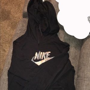 black & rose gold nike hoodie